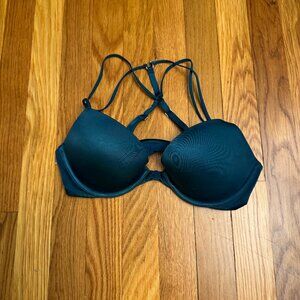 Victoria Secret Teal Bra with front closure and stappy back - 34C -EU